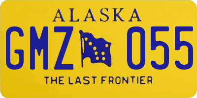 AK license plate GMZ055