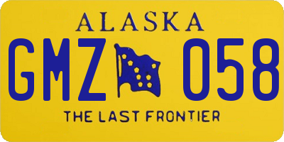 AK license plate GMZ058