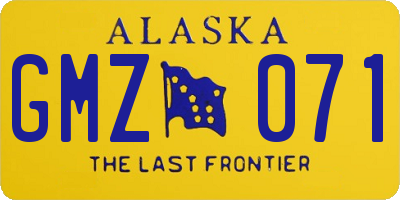 AK license plate GMZ071