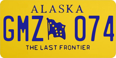 AK license plate GMZ074