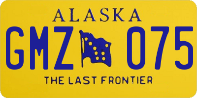 AK license plate GMZ075