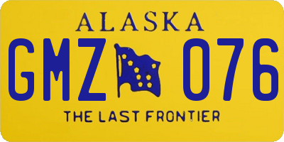 AK license plate GMZ076