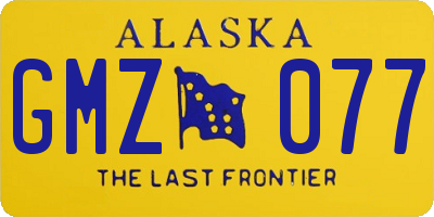 AK license plate GMZ077