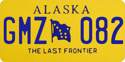 AK license plate GMZ082