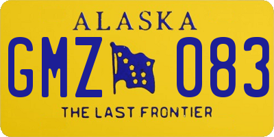 AK license plate GMZ083