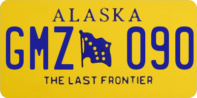 AK license plate GMZ090