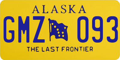 AK license plate GMZ093