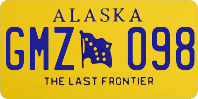 AK license plate GMZ098