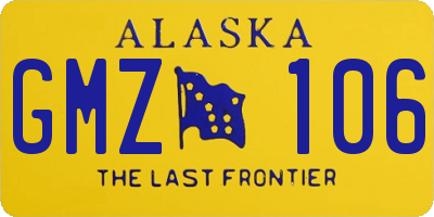 AK license plate GMZ106