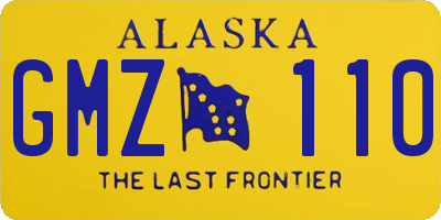 AK license plate GMZ110