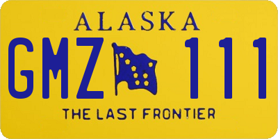 AK license plate GMZ111