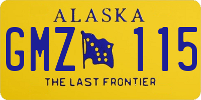 AK license plate GMZ115