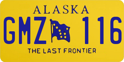AK license plate GMZ116