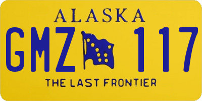 AK license plate GMZ117