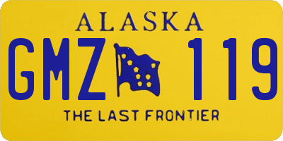 AK license plate GMZ119