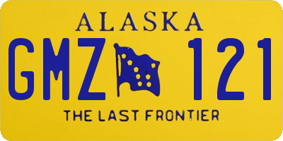 AK license plate GMZ121