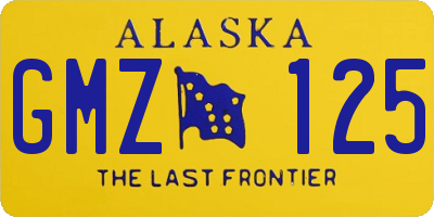 AK license plate GMZ125