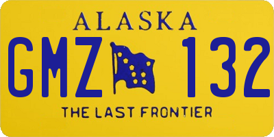 AK license plate GMZ132