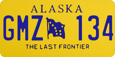 AK license plate GMZ134