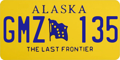 AK license plate GMZ135