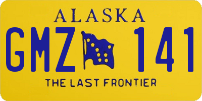 AK license plate GMZ141