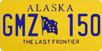 AK license plate GMZ150