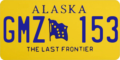 AK license plate GMZ153