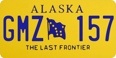 AK license plate GMZ157