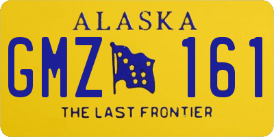 AK license plate GMZ161