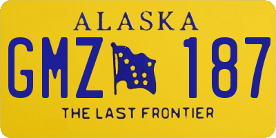 AK license plate GMZ187