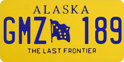 AK license plate GMZ189