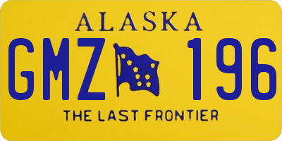 AK license plate GMZ196