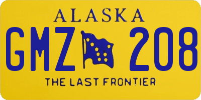AK license plate GMZ208