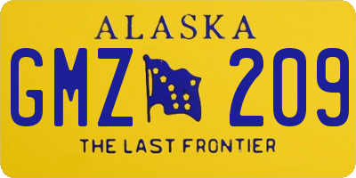 AK license plate GMZ209