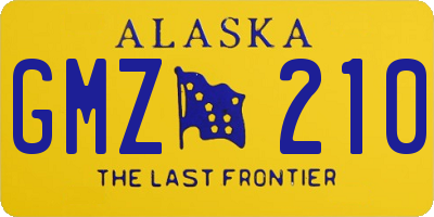 AK license plate GMZ210