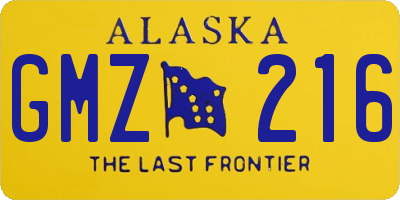 AK license plate GMZ216