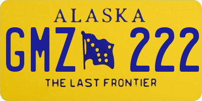 AK license plate GMZ222