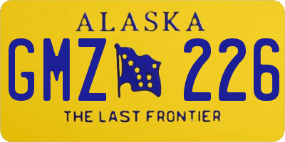 AK license plate GMZ226