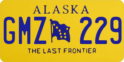 AK license plate GMZ229