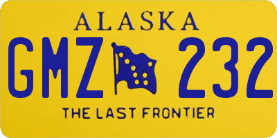 AK license plate GMZ232