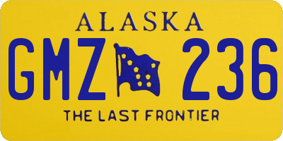 AK license plate GMZ236