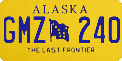 AK license plate GMZ240