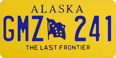 AK license plate GMZ241