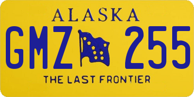 AK license plate GMZ255