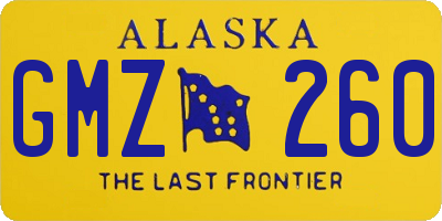 AK license plate GMZ260