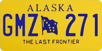 AK license plate GMZ271