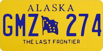 AK license plate GMZ274