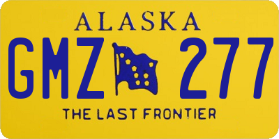 AK license plate GMZ277