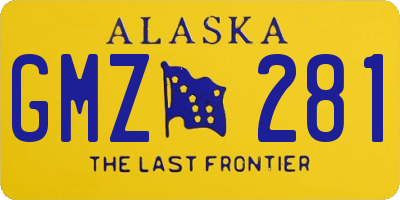 AK license plate GMZ281