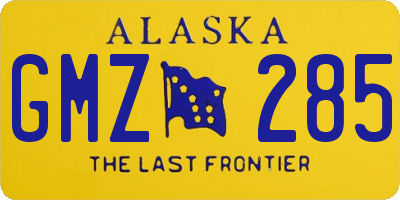 AK license plate GMZ285